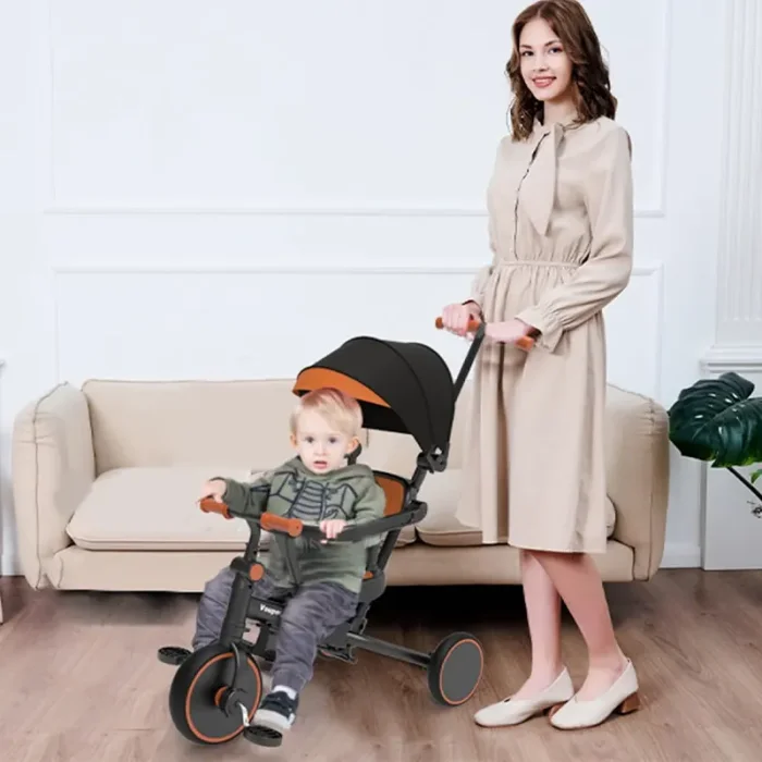 سه چرخه کودک تاشو رنگ طوسی کد 6937175