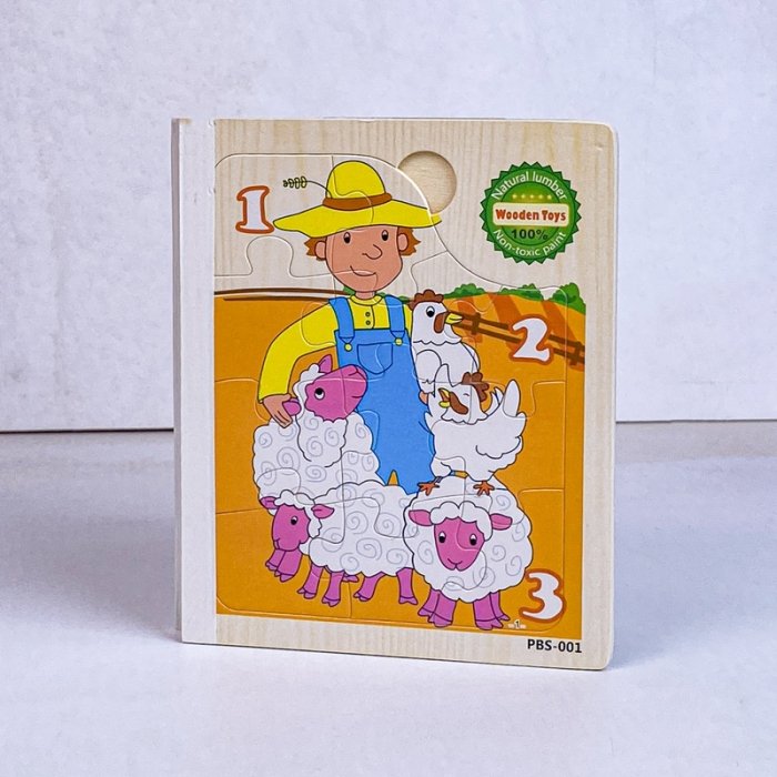 پازل کتابی چوبی مدل مزرعه کد XLE-916