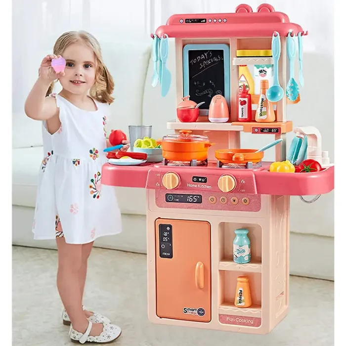 آشپزخانه کودک 49 تکه رنگ صورتی کد 889350