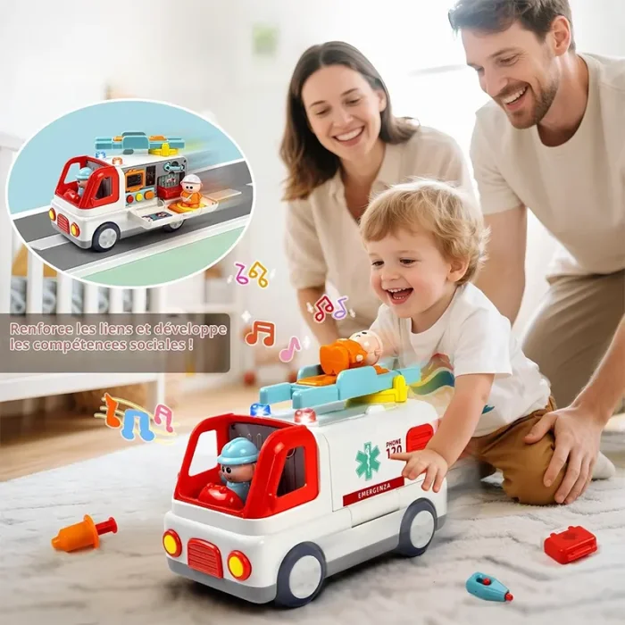 ماشين آمبولانس اسباب بازی موزیکال کد YL519