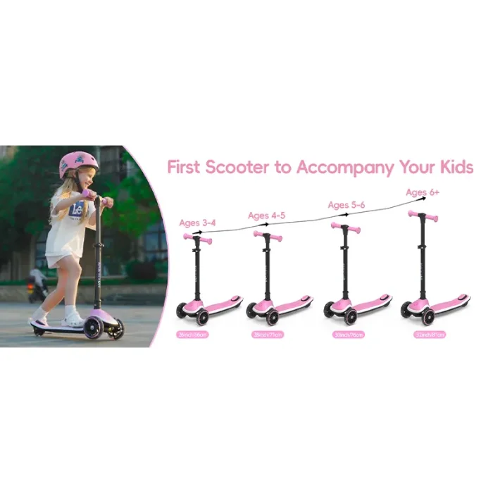 اسکوتر کودک Kick’n’Roll X2 LED رنگ صورتی کد P/X2/C