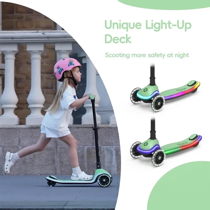 اسکوتر کودک Kick’n’Roll X2 LED رنگ سبز کد P/X2/B