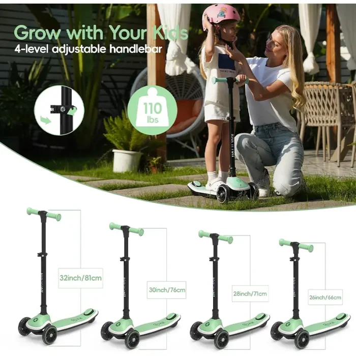 اسکوتر کودک Kick’n’Roll X2 LED رنگ سبز کد P/X2/B