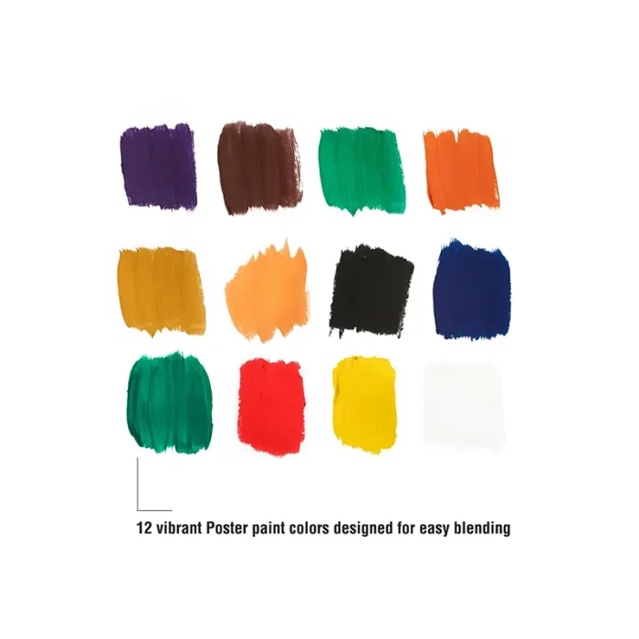 گواش 12 رنگ آریا POSTER COLOR کد 4028