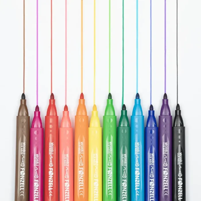 ماژيک 12 رنگ فونزل FONZEL Scented Washable Color Markers کد 3001