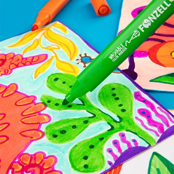 ماژيک 12 رنگ فونزل FONZEL Washable Color Markers کد 3006