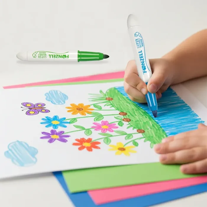 ماژيک 12 رنگ فونزل FONZEL Washable Color Markers کد 3006