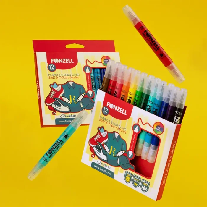 ماژيک 12 رنگ فونزل FONZEL Colorful Washable Markers کد 3997