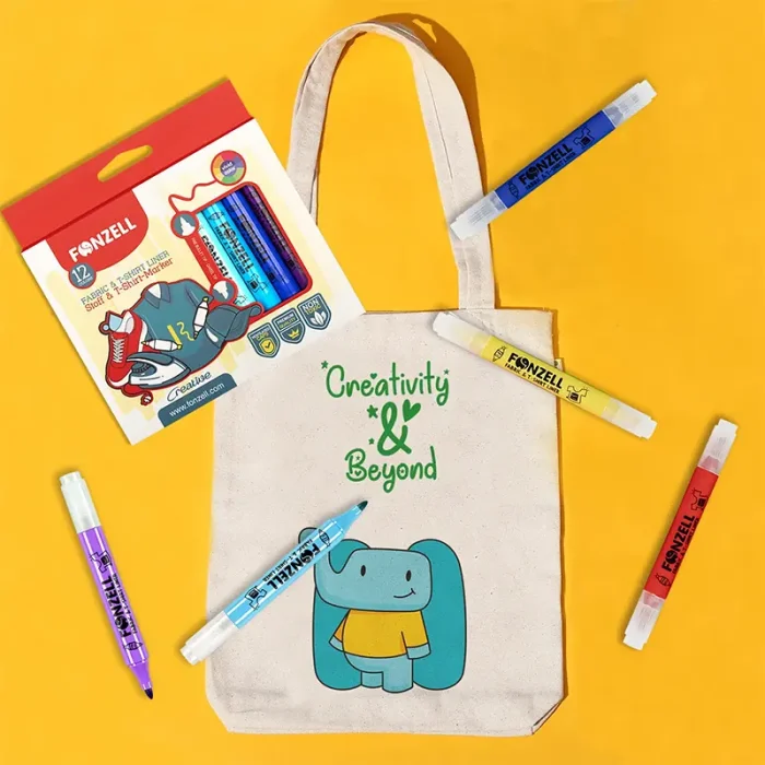 ماژيک 12 رنگ فونزل FONZEL Colorful Washable Markers کد 3997