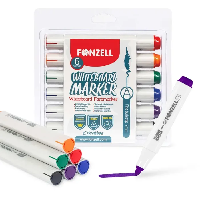 ماژيک وایت برد 6 رنگ فونزل FONZEL Whiteboard Markers کد 3007