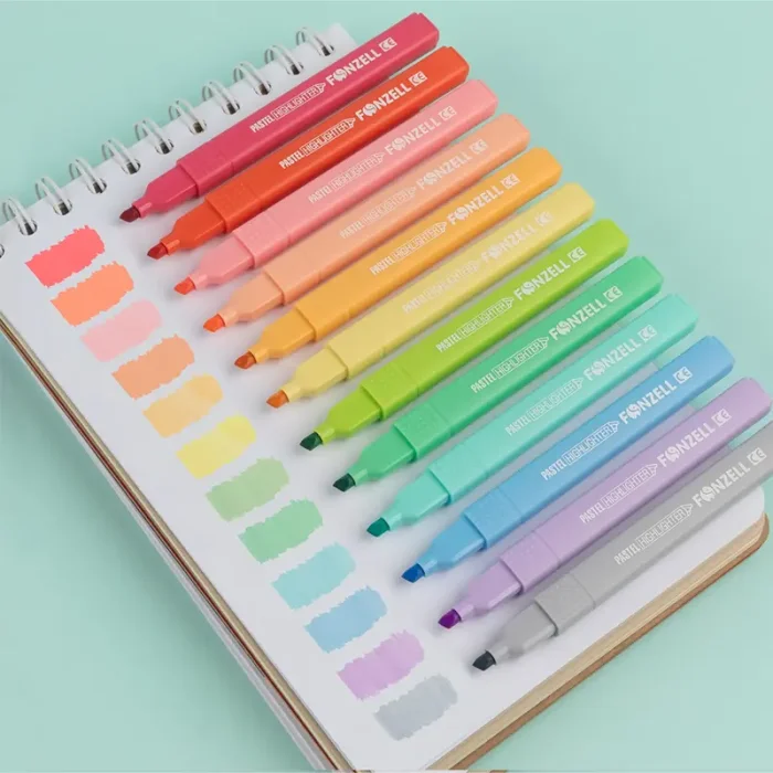 ماژيک هایلایتر 12 رنگ فونزل FONZEL Highlighter Markers کد 3995