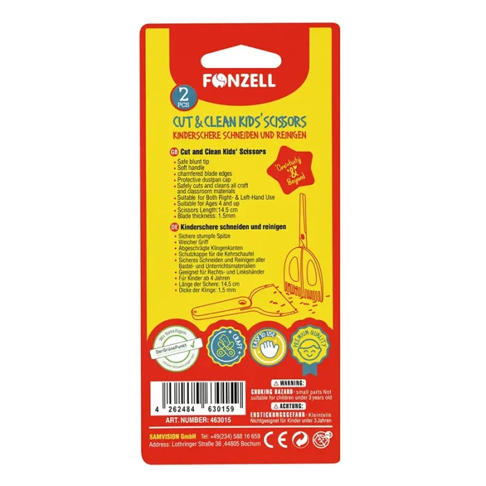 قیچی کاردستی 4 تیغه فونزل FONZEL کد 3013