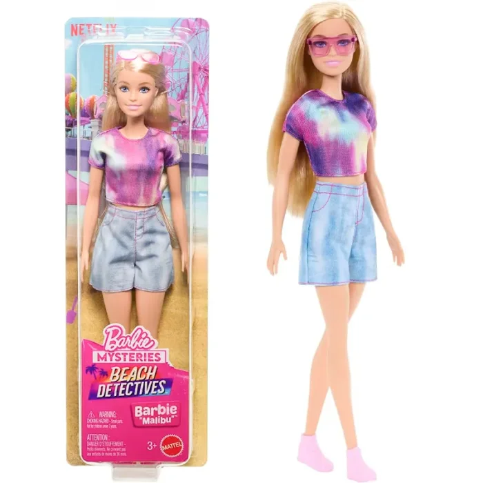 عروسک باربی با لباس اسپورت BEACH DETECTIVES کد JFV63