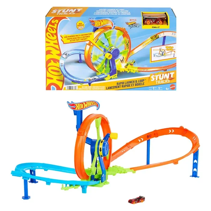 پیست ماشین هات ویلز مانستر تراک مدل Loop-and-Flip Trophy Challenge کد JBX65