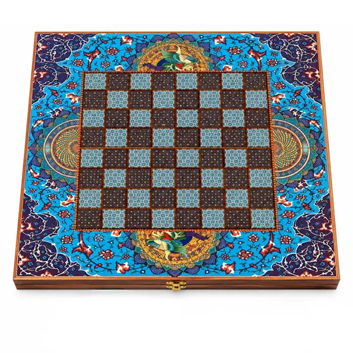 تخته نرد چوبی طرح مینیاتوری فیروزه ای کد 7823256