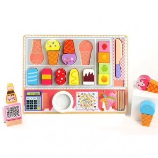 اسباب بازی بستنی فروشی چوبی کودک مدل 1233