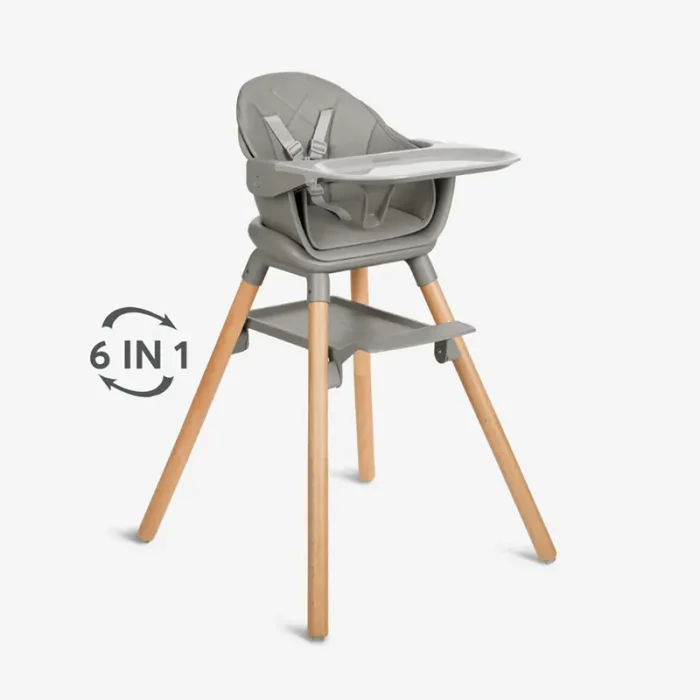 صندلی غذا کیکابو مدل Kikka Boo Woody Grey کد 751855