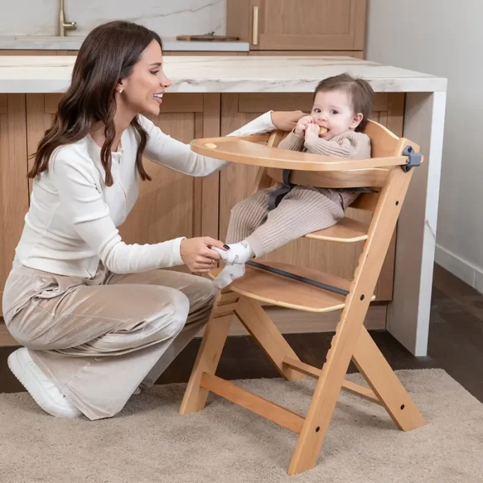 صندلی غذا چوبی چندکاره کیکابو kikkaboo Wooden highchair Nordy رنگ بژ کد 7840393