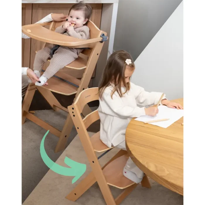 صندلی غذا چوبی چندکاره کیکابو kikkaboo Wooden highchair Nordy رنگ بژ کد 7840393
