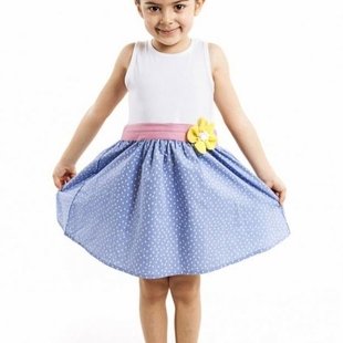 پیراهن رمانتیک گل زرد deno kids