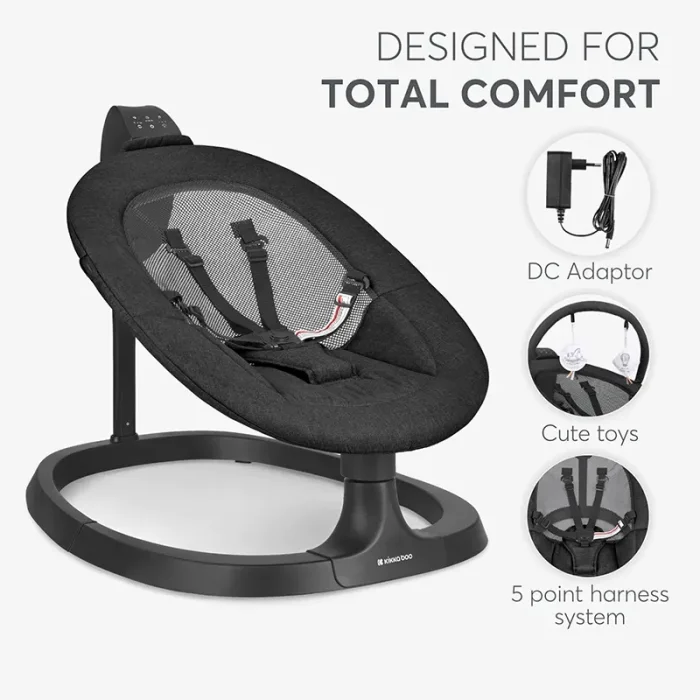 گهواره برقی و نی نی لای لای کیکابو مدل زازو kikkaboo Zazu رنگ بژ کد 7848732