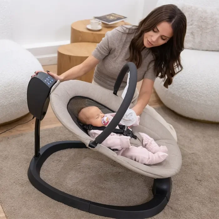 گهواره برقی و نی نی لای لای کیکابو مدل زازو kikkaboo Zazu رنگ بژ کد 7848732