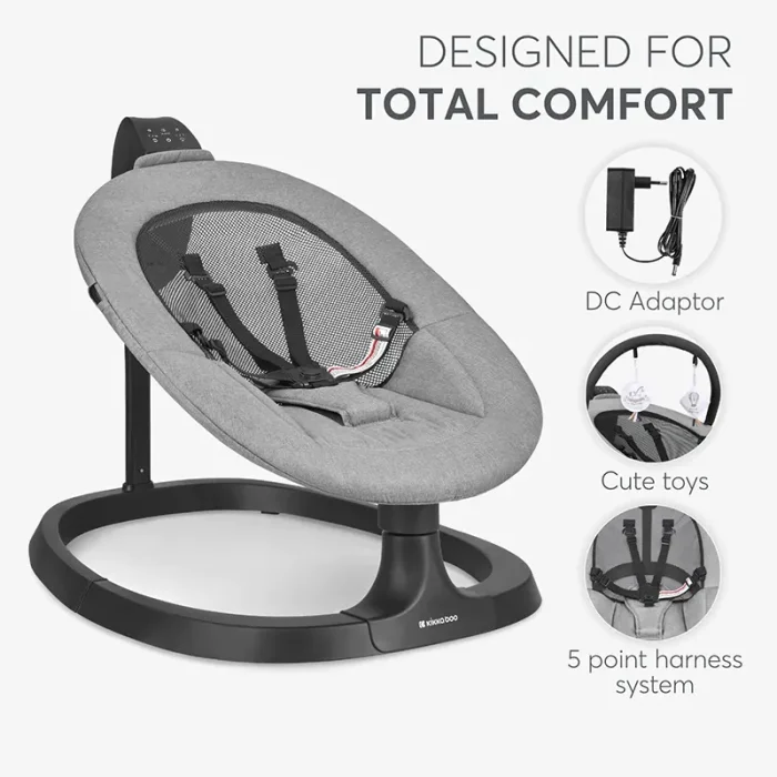 گهواره برقی و نی نی لای لای کیکابو مدل زازو kikkaboo Zazu رنگ بژ کد 7848732