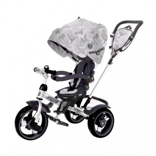 سه چرخه کودک کیکابو سایبان دار صندلی گردان Kikka Boo رنگ طوسی مدل Alonsy کد 31006020116