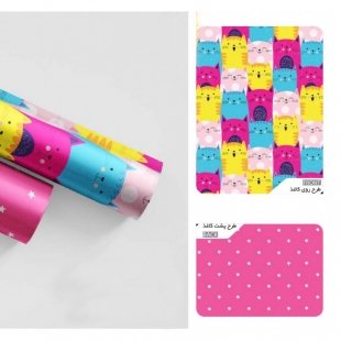 کاغذ کادو دو رو طرح گربه مدل 199410