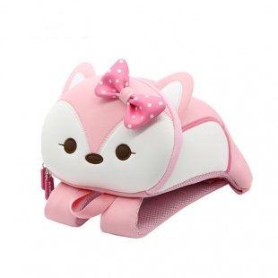 کوله پشتی کودک طرح روباه صورتی Nohoo کد 46039