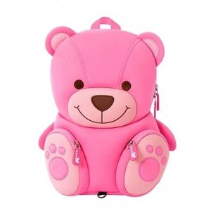 کوله پشتی کودک طرح خرس صورتی Nohoo کد 46040