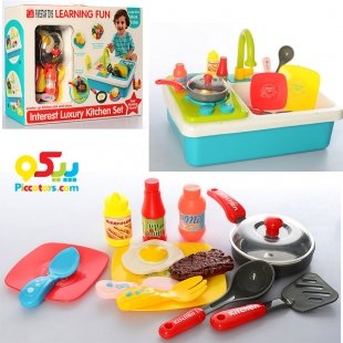 سینک ظرفشویی کودک به همراه قابلمه اجاق گاز مدل 35385B