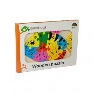 پازل چوبی جاگذاری حروف انگلیسی طرح ماهی کد 3180