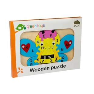 پازل چوبی جاگذاری حروف انگلیسی طرح پروانه کد 3180