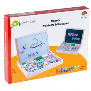 تخته سیاه و وایت برد دو طرفه مگنتی آموزش حروف انگلیسی کد 108C