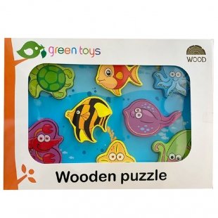 پازل چوبی جاگذاری حیوانات دریایی کد 1002
