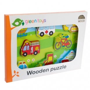 پازل چوبی جاگذاری وسایل نقلیه دو تکه کد 2002