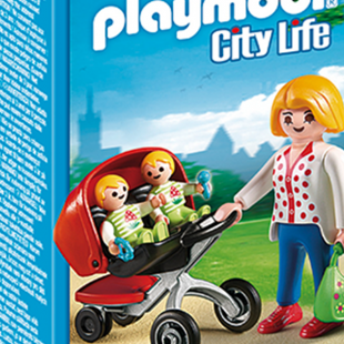 مادر و کودک پلی موبيل مدل mother with twin stroller 5573