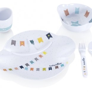 ست غذا خوری 5تکه طرح دار baby_moov کد5504