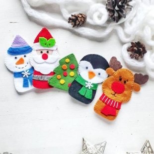 عروسک نمدی انگشتی کریسمس کد 3125