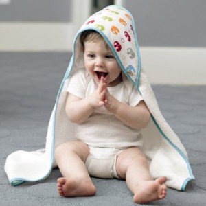 حوله دو تکه نوزادی آبی jjcol مدل JTHPE