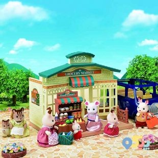 خانه عروسک شهری با چراغ سیلوانیان فامیلیز 2752 sylvanian families