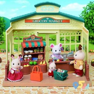 خانه عروسک شهری با چراغ سیلوانیان فامیلیز 2752 sylvanian families