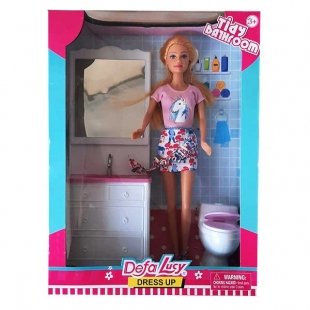 عروسک باربی دفا با لباس صورتی کد 8449