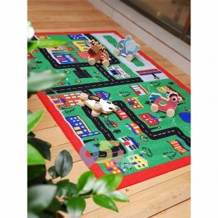 فروش فرش ماشین بازی کودک Confetti طرح شهر سبز  کد TNL163