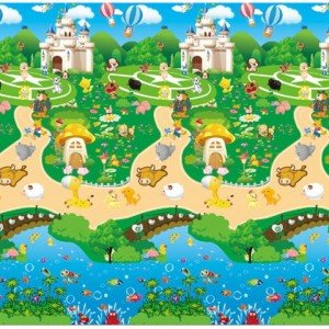 فرش فومی بازی کودک طرح قلعه و حیوانات دریایی  ching chingکد aks303