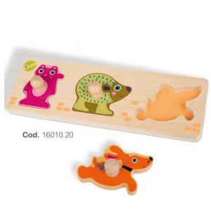 پازل چوبی کودک طرح جوجه تیغی oops مدل 1601020