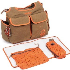 کیف مادر نارنجی قهوه ای okiedog کد29111