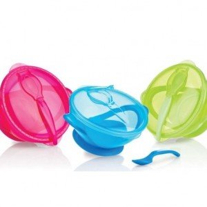 کاسه دربدار چسبی با قاشق nubyکد67699