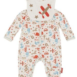 سرهمی دو تکه با پیش بند طرح هواپیما organix_penguin